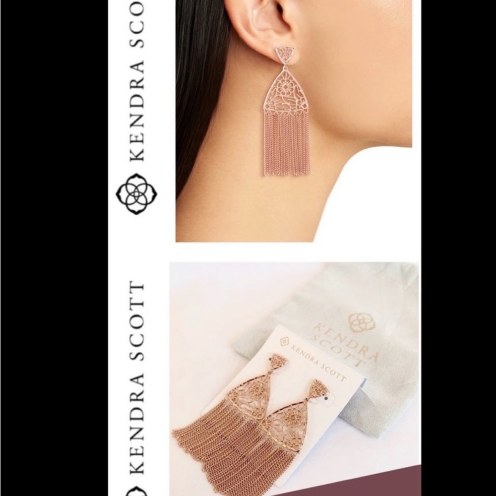Kendra Scott Kendra Scott Ana Tassel Statement Earrings In Rose Gold